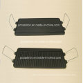 China Cast Iron Steak Griddle Plate with Metal Handle